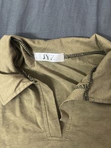 Olive Green Polo Crop Top