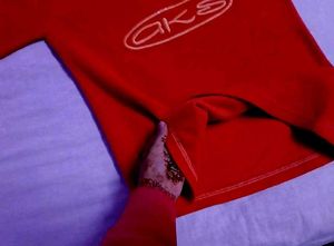 Red Fleece Pullover