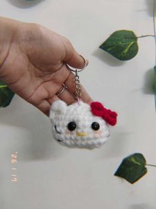 Hello Kitty Crochet Keychain❤️