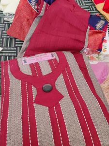 Striped Cotton Salwar Kameez