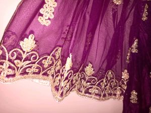 Wine Purple Sharara Lehenga Choli With Dupatta