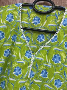 Green Floral Kurta