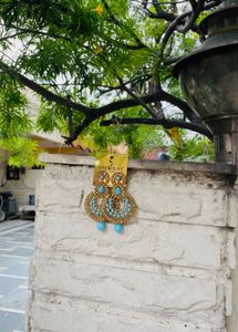 Dhvani Earrings - Turquoise &amp; Gold