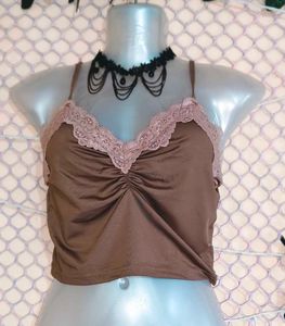 Size Small 🎁Buy 2 Get 1 Free 🎁Lace Trim Cami Top