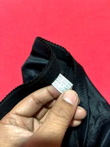 Black Mesh High Waist Brief Panty