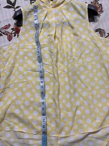 Yellow Polka Dot Sleeveless Top