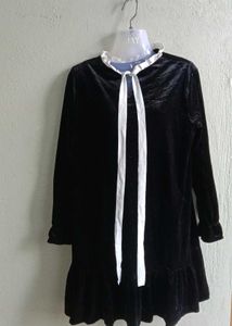 Black velvet dress