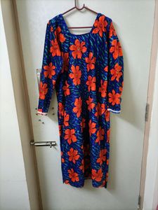 Velvet Flower Printed Kurta