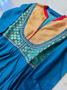 PANTALOONS Teal &amp; Gold Indian Dress