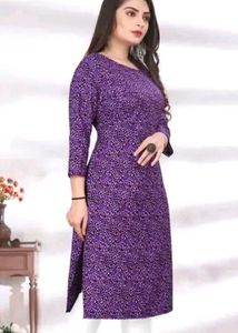 Purple Printed Kurta