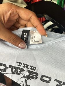 H&amp;M rib cropped top