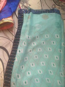 light blue saree