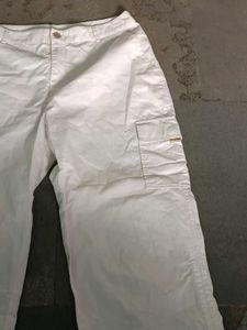 White Cargo Jeans