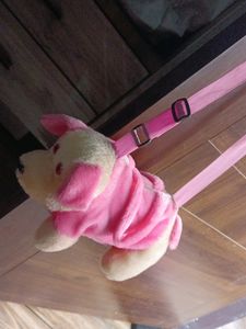 Cute Furry Doggy Sling Bag
