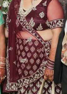 Gorgeous Plum Embroidered Lehenga💜