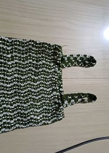 Green &amp; White Smocked Sundress