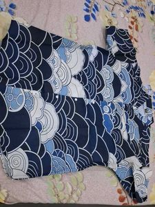 Blue Wave Print Shirt XXL B1 G1FOR 399 TODAY