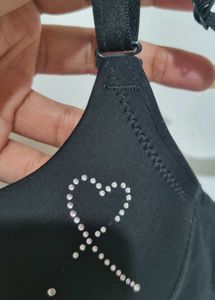 Black Pushup Bra with Embellishments