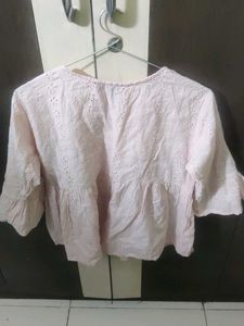 Pink Embroidered Top