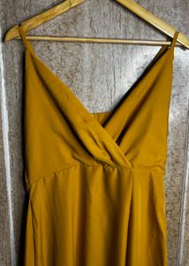 🐝(⚡️ON SALE)💛Mustard Yellow Mini Dress