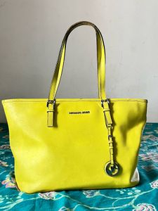 Michael Kors Lime Yellow Tote Bag