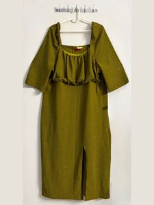 Sassafras Curve Olive Glitter Bodycon Dress
