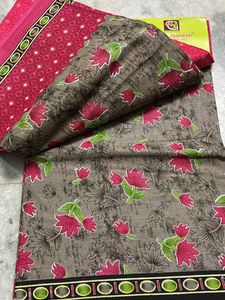 Pink And Grey Unstitched Salwar Suit Piece