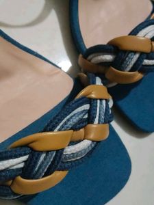 New Denim Braided Heels