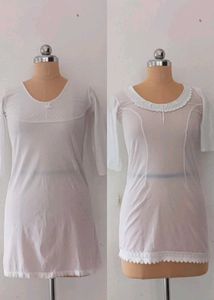 White Sheer Lace Trim Tunic Top Combo Pack