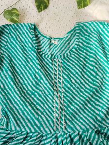 Striped Green Kurta