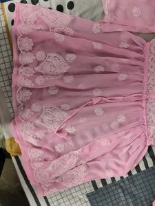 Pink Lucknow Chikan Top