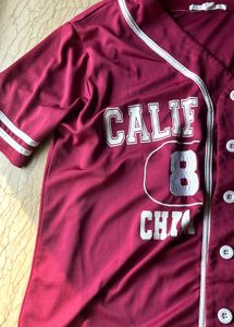 Red Jersey Baseball Out wear Half Sleeves Jacket