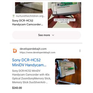 Sony DCR HC-52 MiniDV Handycam