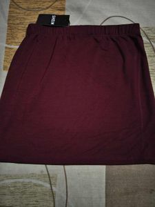 Burgundy Shein Mini Skirt
