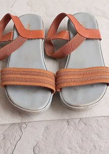 Orange Flats &amp; Sandals