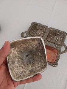Antique Silver Plated Condiment Server