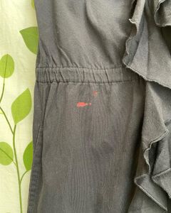 Adidas Ruffled Dress With Functional Zip Detail