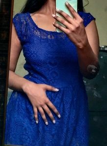 sale❤️‍🔥 Coquette Laced ✨Royal Blue mini Dress