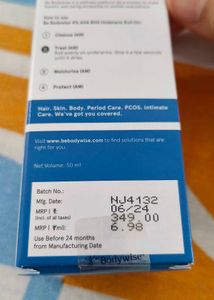 *New* Be Bodywise Underarm Roll On