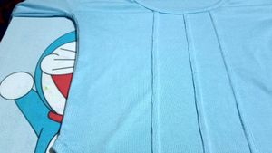 Blue Long Sleeve Crop Top