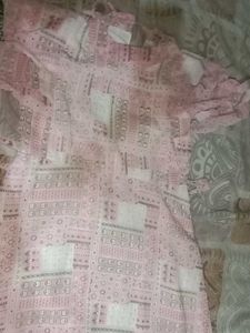 Pink Printed Kurta best for girls one piece