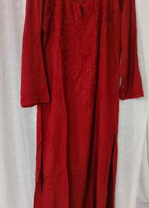 Maroon Lucknowi Kurti