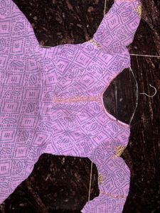 Purple Embroidered Kurta