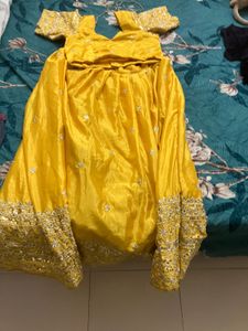 Elegant Yellow Lehenga Choli 1 time use