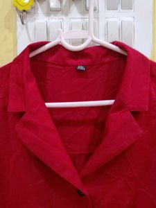 Red Button-Down Top Bust 36-40