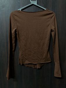 Brown Long Sleeve Top