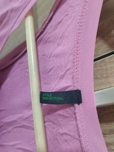 Benetton Pink Tank Top with Drawstring