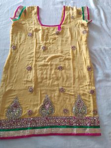 Yellow Suit Set With Salwar