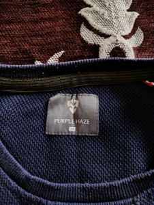 Blue Casual Sweatshirt