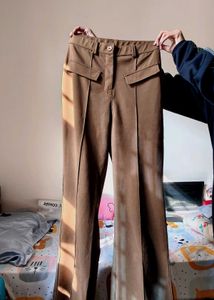 Brown Wide Leg Trousers